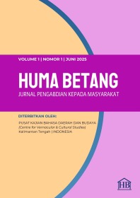 					View Vol. 1 No. 1 (2025): HUMA BETANG | Jurnal Pengabdian Kepada Masyarakat
				