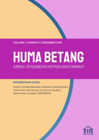 					View Vol. 1 No. 2 (2025): HUMA BETANG -- Jurnal Pengabdian Kepada Masyarakat
				